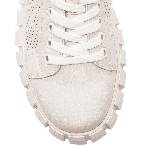 Półbuty damskie Artiker buty ażurowe na platformie White Białe
