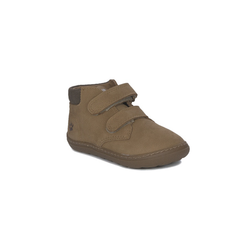 Primigi Botki dziecięce skórzane na rzepy Nubuck/Canyon//Camel brązowe