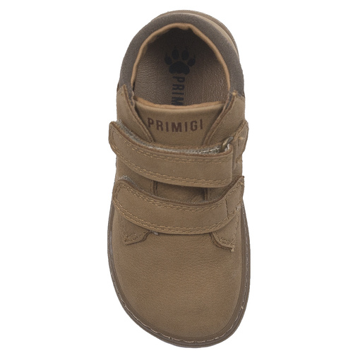 Primigi Botki dziecięce skórzane na rzepy Nubuck/Canyon//Camel brązowe