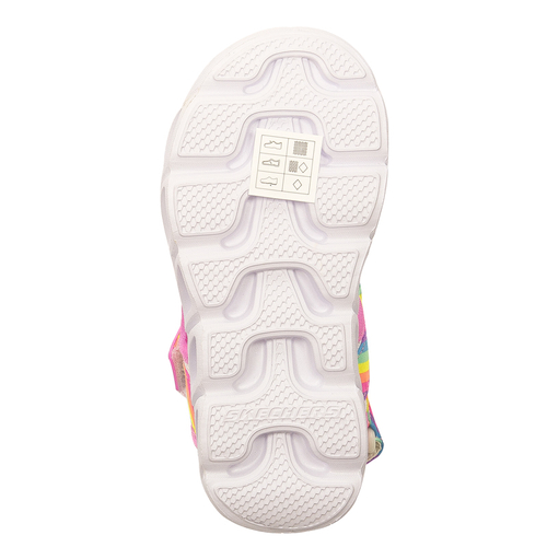Skechers Sandały dziecięce dziewczęce na rzepy Hypno-Flash-Rainbow Lights