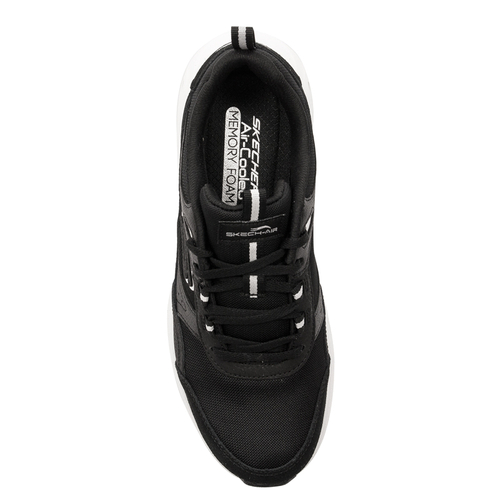 Skechers Sneakersy Damskie 149947-BKW Czarno Białe