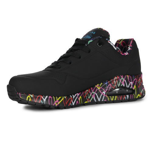 Skechers Sneakersy Damskie Czarne Kolorowe