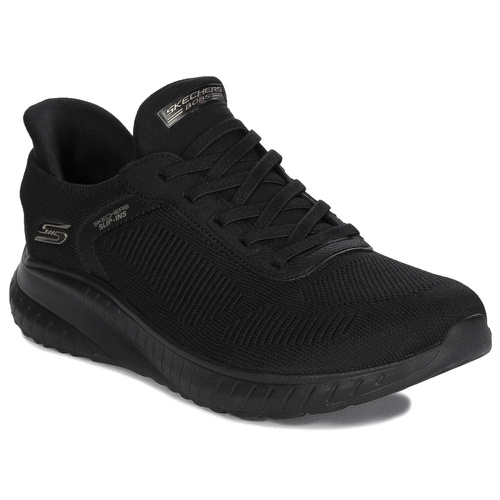 Skechers Sneakersy damskie Slips-Ins Vegan wsuwane Black