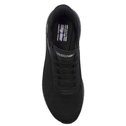 Skechers Sneakersy damskie Slips-Ins Vegan wsuwane Black