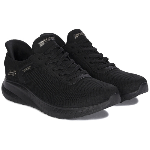 Skechers Sneakersy damskie Slips-Ins Vegan wsuwane Black