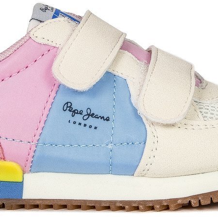 Sneakersy Pepe Jeans PGS30501 801 Factory Sydney Basic Girl Kids Białe 