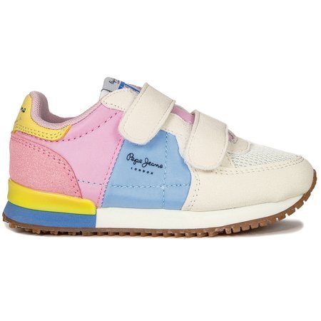 Sneakersy Pepe Jeans PGS30501 801 Factory Sydney Basic Girl Kids Białe 