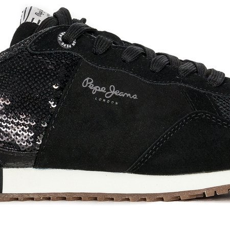 Sneakersy Pepe Jeans PLS31204 999 Black Archie Sequins Czarne