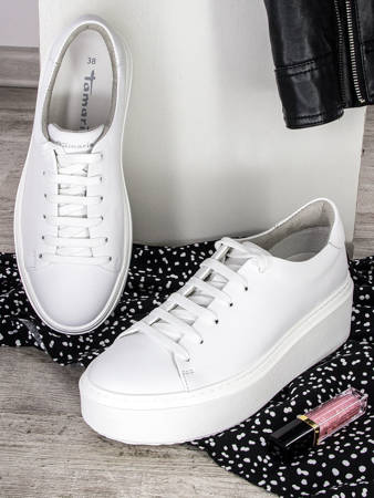 Sneakersy Tamaris 1-23773-28 117 White Leather Białe