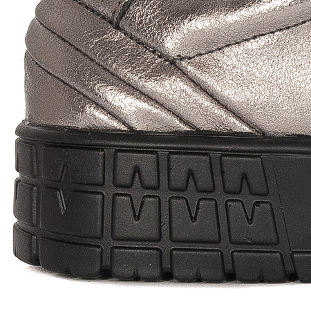 Sneakersy półbuty damskie Filippo skórzane Gun Metal