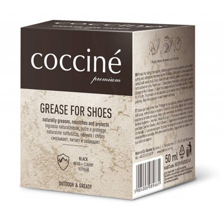 Tłuszcz ochronny do skór Coccine Grease for Shoes Black 50 ml