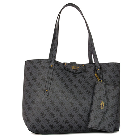 Torba Guess ECO CLO Brenton Tote Coal Logo szara 3w1