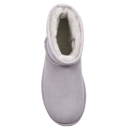 UGG Botki śniegowce damskie skórzane W Classic Mini II Pale Smoke 