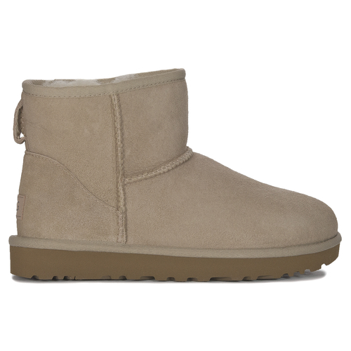 UGG Botki śniegowce damskie skórzane W Classic Mini II Sand 