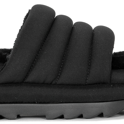 UGG Klapki damskie na platformie BLK W Puft Slide Black