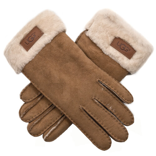 UGG Rękawiczki damskie Turn Cuff Glove Chestnut