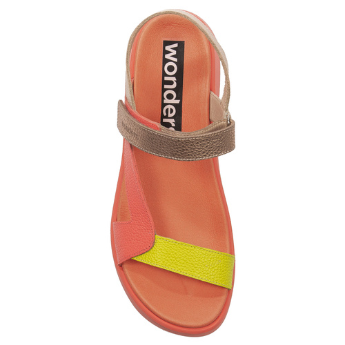 Wonders Women's Leather Sandals Coral