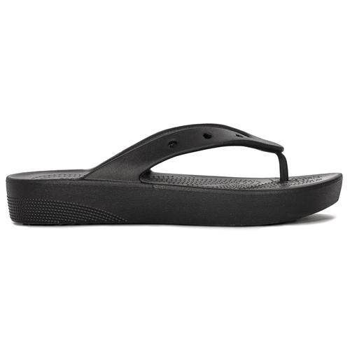 Crocs Klapki Damskie Black Platform Flip Czarne