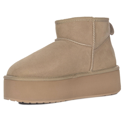 EMU Australia Botki Damskie Stinger Micro Flatform Sand