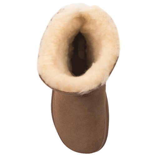 FitFlop Botki Damskie Śniegowce Gen-ff Short Double Faced Shearling Booots Desert Tan