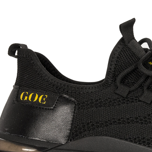 GOE Sneakersy męskie na platformie Black czarne