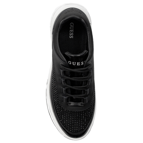 Guess Sneakersy Damskie Czarne z Cyrkoniami 