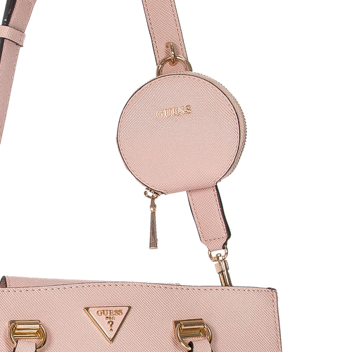 Guess Torba damska Alexie LTR Girlfriend Satchel Light Rose różowa