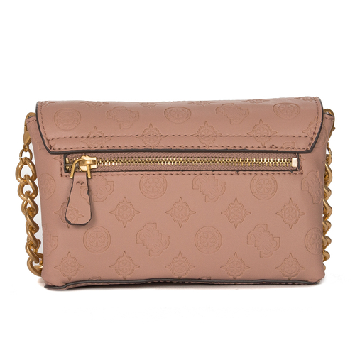 Guess Torba listonoszka Zanelle Mini BIL Crossbody Flap Biscuit Logo