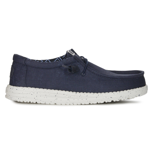 Hey Dude Mokasyny męskie Walley Stretch Canvas Navy granatowe