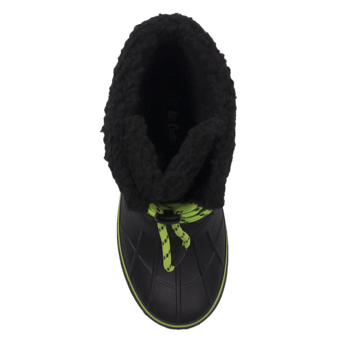 Lee Cooper Śniegowce buty zimowe dziecięce Black/Lime