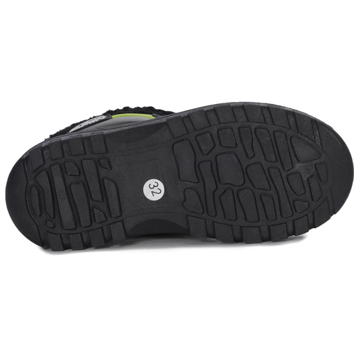 Lee Cooper Śniegowce buty zimowe dziecięce Black/Lime