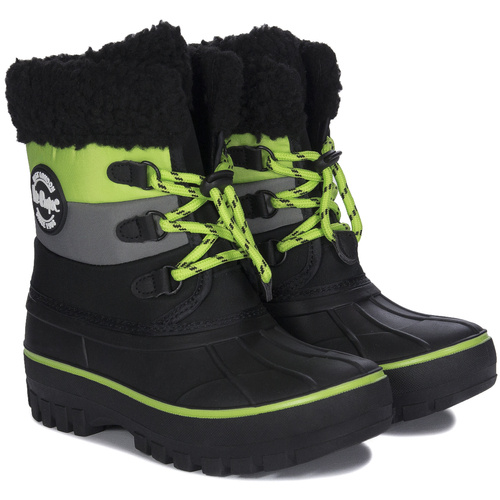 Lee Cooper Śniegowce buty zimowe dziecięce Black/Lime