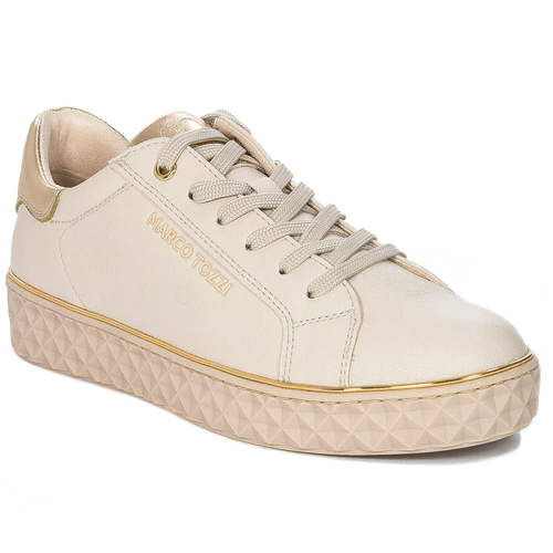 Marco Tozzi Sneakersy damskie trampki Cream Comb