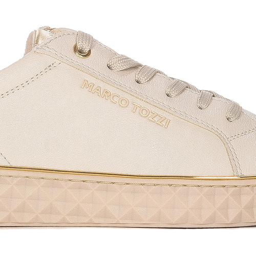 Marco Tozzi Sneakersy damskie trampki Cream Comb