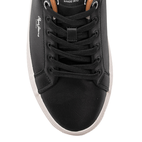 Pepe Jeans Sneakersy męskie Kenton Court Black czarne