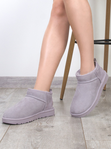 UGG Botki śniegowce damskie Classic Ultra Mini Pale Smoke