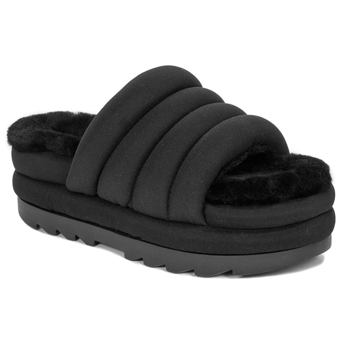 UGG Klapki damskie na platformie BLK W Puft Slide Black