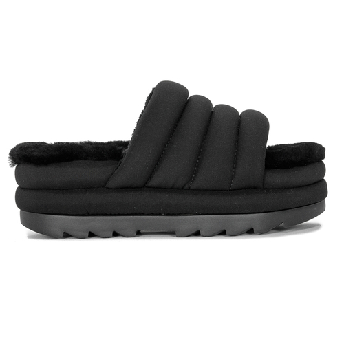 UGG Klapki damskie na platformie BLK W Puft Slide Black