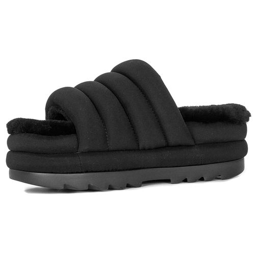 UGG Klapki damskie na platformie BLK W Puft Slide Black